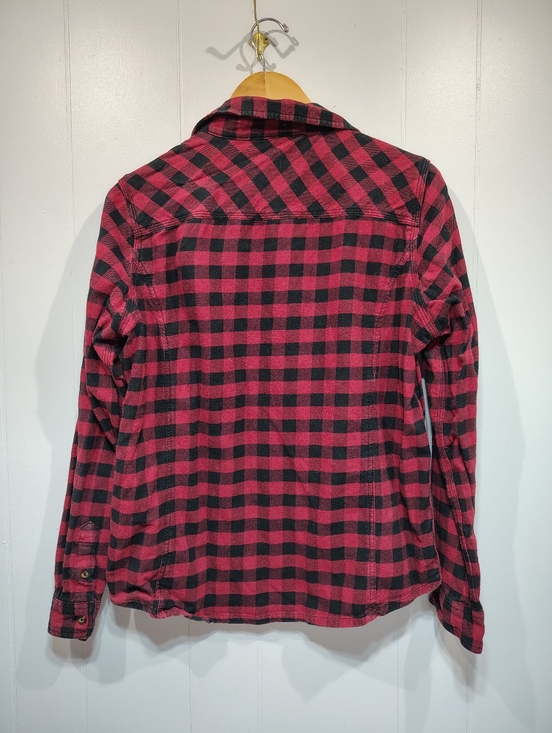 Carhartt Womens Flannel Shirt Large Red Black Plaid Buffalo Check Button Down - Picture 4 of 6